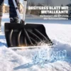 Sneeuwschuiver 45 Cm Breed Kunststof Sneeuwschep Met Ergonomische Extra Handvat, Sneeuwruimer Met Aluminiumsteel Metalen Rand