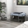 Speelren Voor Huisdieren, Opvouwbaar, Met Opbergtas, Voor Puppy's En Kittens, Binnen En Buiten, Grijs