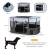 Speelren Voor Huisdieren, Opvouwbaar, Met Opbergtas, Voor Puppy's En Kittens, Binnen En Buiten, Grijs