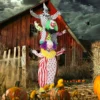 Stapelbare Halloween Animatronics Clowns Met Rode Gloeiende Ogen Voor Binnenfeest Rekwisieten