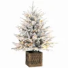 Tafelkerstboom 90 Cm, Voorgelicht, Besneeuwd, Kunstmatig, 70 Warmwitte LED's, 488 Toppen, Groen
