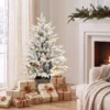 Tafelkerstboom 90 Cm, Voorgelicht, Besneeuwd, Kunstmatig, 70 Warmwitte LED's, 488 Toppen, Groen