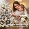 Tafelkerstboom 90 Cm, Voorgelicht, Besneeuwd, Kunstmatig, 70 Warmwitte LED's, 488 Toppen, Groen