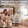 Tafelkerstboom 90 Cm, Voorgelicht, Besneeuwd, Kunstmatig, 70 Warmwitte LED's, 488 Toppen, Groen