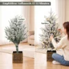 Tafelkerstboom 90 Cm, Voorgelicht, Besneeuwd, Kunstmatig, 70 Warmwitte LED's, 488 Toppen, Groen