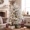Tafelkerstboom 90 Cm, Voorgelicht, Besneeuwd, Kunstmatig, 70 Warmwitte LED's, 488 Toppen, Groen