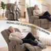 TV stoel Met Opsta hulp, Elektrische Relaxstoel Met Massage & Warmte, Ligfunctie, USB aansluitingen, Bruin