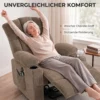 TV stoel Met Opsta hulp, Elektrische Relaxstoel Met Massage & Warmte, Ligfunctie, USB aansluitingen, Bruin