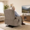 TV stoel Met Opsta hulp, Elektrische Relaxstoel Met Massage & Warmte, Ligfunctie, USB aansluitingen, Bruin