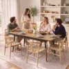 Uitschuifbare Eettafel 130 160 Cm, Keukentafel Met Afgeronde Hoeken, Eik