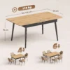 Uitschuifbare Eettafel 130 160 Cm, Keukentafel Met Afgeronde Hoeken, Eik
