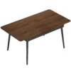 Uitschuifbare Eettafel 130 160 Cm, Keukentafel Met Afgeronde Hoeken, Licht Walnoot