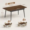 Uitschuifbare Eettafel 130 160 Cm, Keukentafel Met Afgeronde Hoeken, Licht Walnoot