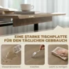 Uitschuifbare Eettafel 140 180 Cm Voor 6 8 Personen, Rechthoekig In Industrieel Ontwerp Met Stalen Frame, Bruin