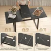 Uitschuifbare Eettafel 140 180 Cm Voor 6 8 Personen, Rechthoekig In Industrieel Ontwerp Met Stalen Frame, Zwart