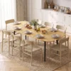 Uitschuifbare Eettafel Voor 6 8 Personen, Keukentafel Met Opbergruimte, Eikenhout look