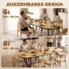 Uitschuifbare Eettafel Voor 6 8 Personen, Keukentafel Met Opbergruimte, Eikenhout look