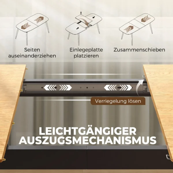 Uitschuifbare Eettafel Voor 6 8 Personen, Keukentafel Met Opbergruimte, Eikenhout look