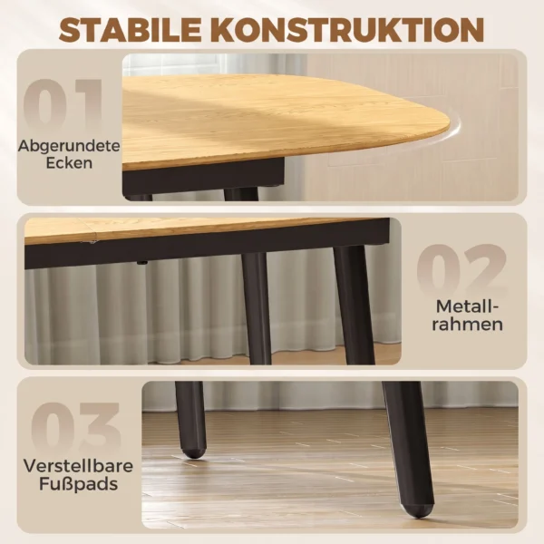 Uitschuifbare Eettafel Voor 6 8 Personen, Keukentafel Met Opbergruimte, Eikenhout look