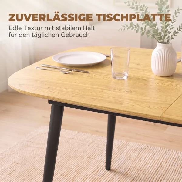 Uitschuifbare Eettafel Voor 6 8 Personen, Keukentafel Met Opbergruimte, Eikenhout look