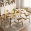 Uitschuifbare Eettafel Voor 6 8 Personen, Keukentafel Met Opbergruimte, Eikenhout look
