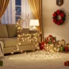 Verlicht Rendier En Slee set, 2 delige Kerstdecoratie Van Polyrattan Voor Buiten, Met LEDs, 8 Modi, Timer