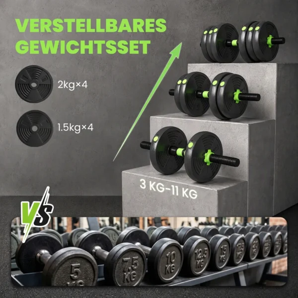 Verstelbare Halterset 15 KG Korte Halterset Korte Halters Lange Halters Halterset Voor Krachttraining