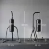 Vrijstaande Bokszakstandaard Met Bokszak, Bungee touw, 360° Ketting, U basis, Halterschijfbevestiging, Staal