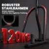 Vrijstaande Bokszakstandaard Met Bokszak, Bungee touw, 360° Ketting, U basis, Halterschijfbevestiging, Staal