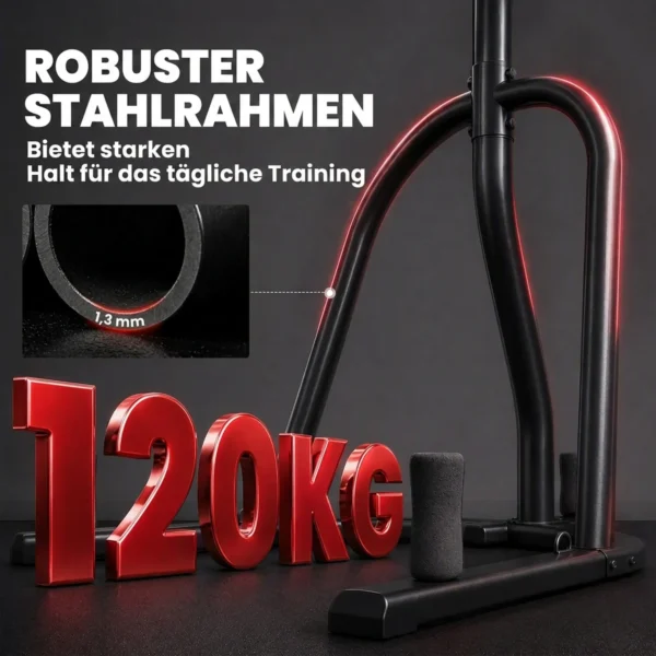 Vrijstaande Bokszakstandaard Met Bokszak, Bungee touw, 360° Ketting, U basis, Halterschijfbevestiging, Staal