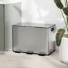 Vuilnisbak Met 3 X 10 L Vakken, Deodorant deksel, Vingerafdrukbestendig, Soft close, Uitneembaar, Zilver