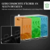 Vuilnisbak Met 3 X 10 L Vakken, Deodorant deksel, Vingerafdrukbestendig, Soft close, Uitneembaar, Zilver