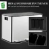 Vuilnisbak Met 3 X 10 L Vakken, Deodorant deksel, Vingerafdrukbestendig, Soft close, Uitneembaar, Zilver