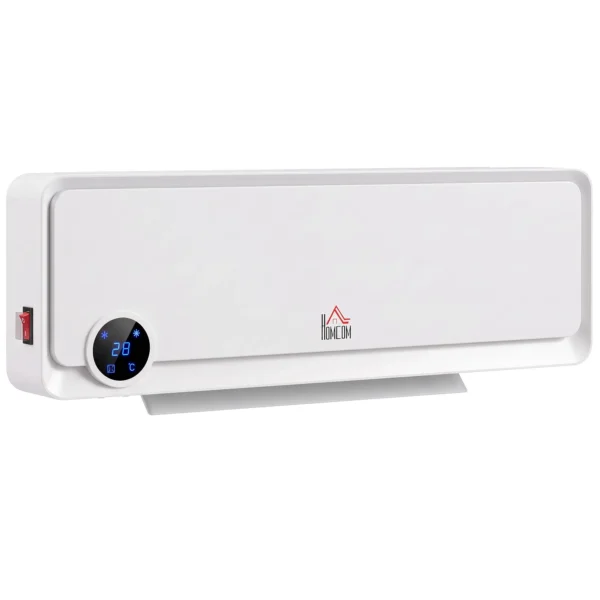 Wandmontage Verwarmingstoestel 2000W Met Afstandsbediening, 3 Bedrijfsmodi, LED Display 12u Timer