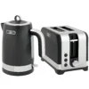 Waterkoker En Broodrooster set, 1,7 L 2200 W Snelkook Waterkoker Met Thermostaat, 2 Sneetjes Broodrooster, Grijs