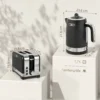 Waterkoker En Broodrooster set, 1,7 L 2200 W Snelkook Waterkoker Met Thermostaat, 2 Sneetjes Broodrooster, Grijs