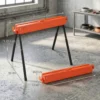 Zaagbokken In Tweepak, Inklapbare Werkbank zaagbokken Met In Hoogte Verstelbare Poten, 2x4 Houder, Draaghandvat, Oranje
