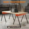 Zaagbokken In Tweepak, Inklapbare Werkbank zaagbokken Met In Hoogte Verstelbare Poten, 2x4 Houder, Draaghandvat, Oranje