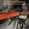 Zaagbokken In Tweepak, Inklapbare Werkbank zaagbokken Met In Hoogte Verstelbare Poten, 2x4 Houder, Draaghandvat, Oranje