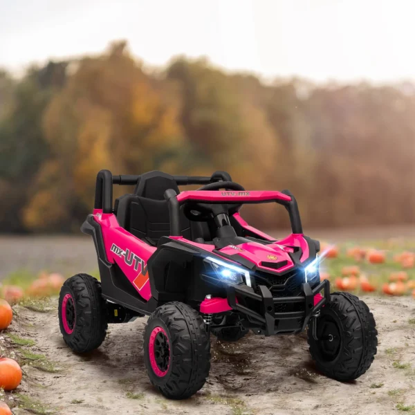 12V Elektrische Auto Voor Kinderen, Afstandsbedieningsfunctie, Gordel, Claxon, LED lampjes, USB poort, Voor 3 5 Jaar, Roze
