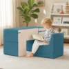 2 delige Schuimrubber Bouwstenen Voor Peuters Met Afneembare Hoezen, Indoor Klim En Kruipspelset, Blauw