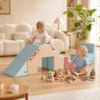 2 delige Schuimrubber Bouwstenen Voor Peuters Met Afneembare Hoezen, Indoor Klim En Kruipspelset, Blauw