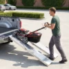 2 delige Set Opvouwbare Metalen Drempelhelling Met Handvatten Tot 400 Kg, Voor Banden Tot 22,5 Cm