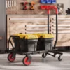 2 in 1 Platformwagen Sackkarre Opvouwbare Transportwagen Met Stuurrwielen, Handvat, Staal Tot 120 Kg