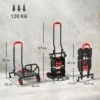2 in 1 Platformwagen Sackkarre Opvouwbare Transportwagen Met Stuurrwielen, Handvat, Staal Tot 120 Kg