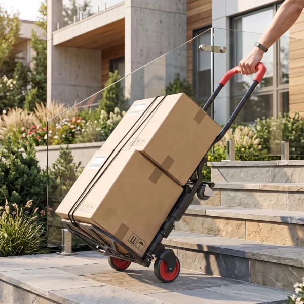 2 in 1 Platformwagen Sackkarre Opvouwbare Transportwagen Met Stuurrwielen, Handvat, Staal Tot 120 Kg