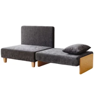 2 in 1 Slaapstoel Met Bedfunctie, Slaapbank Met 2 Wasbare Kussens, Zijzakken Voor Woonkamer, Slaapkamer