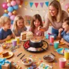 2 in 1 S'mores Maker Und Schokoladenfondue Set Elektrisch Flammenlos Mit 4 Bratgabeln, 4 Abnehmbaren Tabletts Für Party