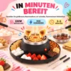 2 in 1 S'mores Maker Und Schokoladenfondue Set Elektrisch Flammenlos Mit 4 Bratgabeln, 4 Abnehmbaren Tabletts Für Party