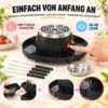 2 in 1 S'mores Maker Und Schokoladenfondue Set Elektrisch Flammenlos Mit 4 Bratgabeln, 4 Abnehmbaren Tabletts Für Party